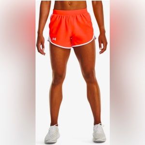 Under Armour Fly-By 2.0 Shorts - Women’s Large - Afterburn/White - NWT